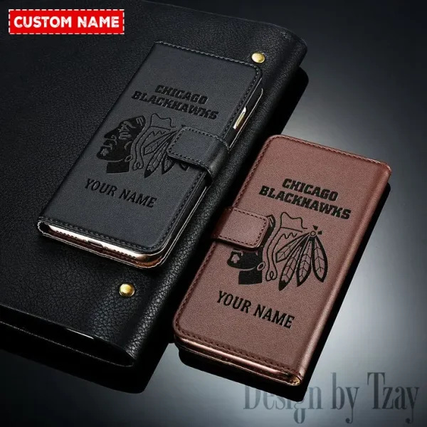 Chicago Blackhawks NHL Leather Wallet Phone Case SPTLWPC102