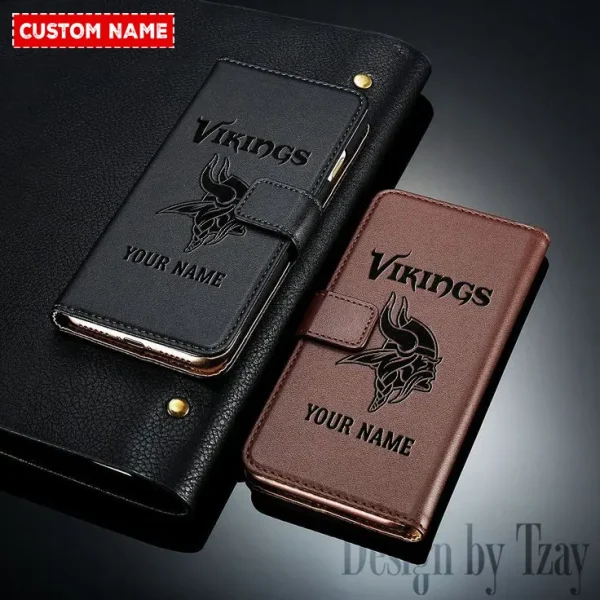Minnesota Vikings Leather Wallet Phone Case SPTLWPC085