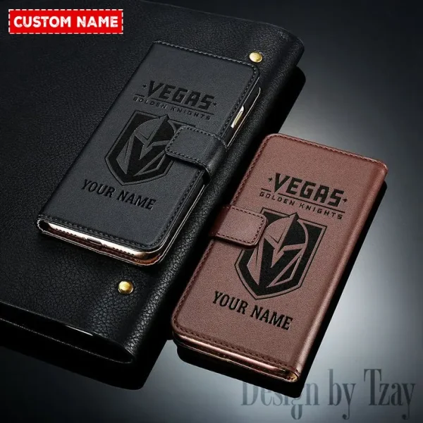 Vegas Golden Knights NHL Leather Wallet Phone Case SPTLWPC123