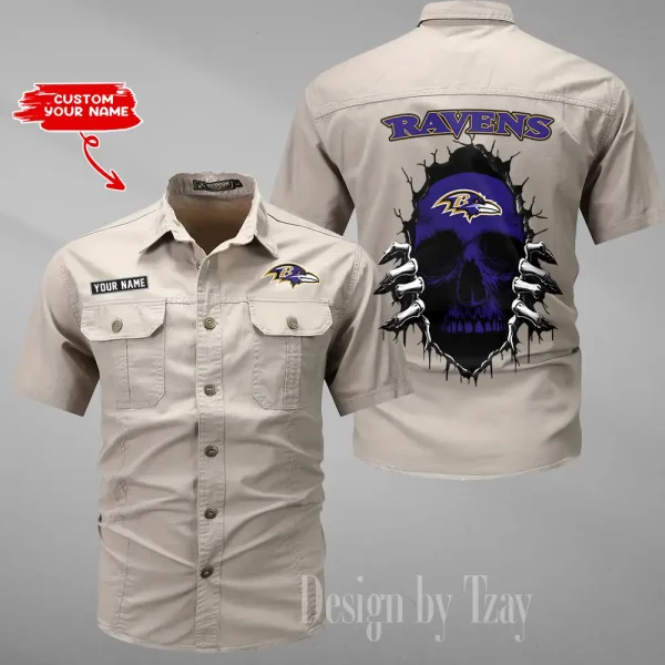 Baltimore Ravens Military Cargo Cotton Shirts New 2025 SPTMSSWS163