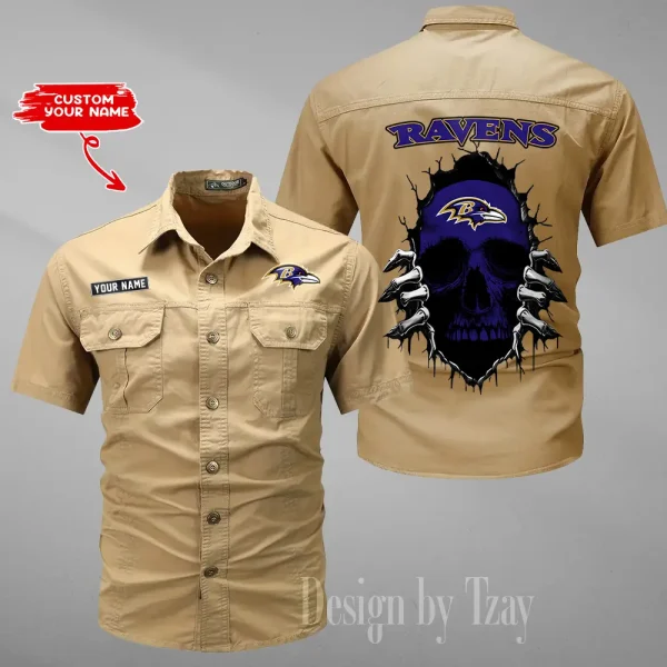 Baltimore Ravens Military Cargo Cotton Shirts New 2025 SPTMSSWS163 - Image 3
