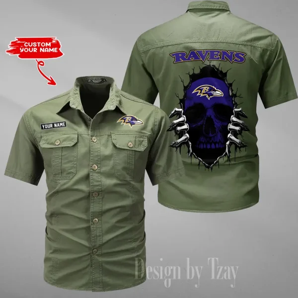 Baltimore Ravens Military Cargo Cotton Shirts New 2025 SPTMSSWS163 - Image 4