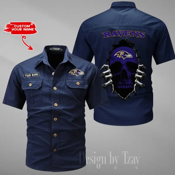 Baltimore Ravens Military Cargo Cotton Shirts New 2025 SPTMSSWS163 - Image 5