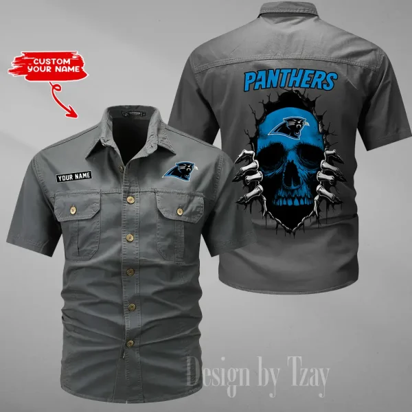 Carolina Panthers Military Cargo Cotton Shirts New 2025 SPTMSSWS165