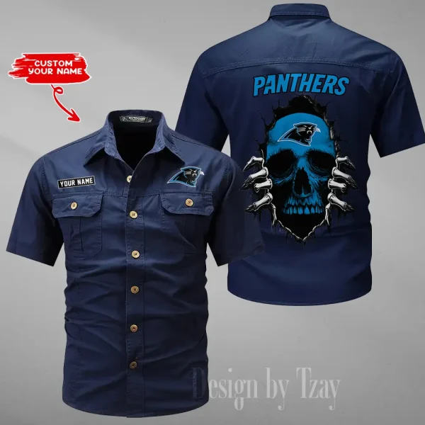 Carolina Panthers Military Cargo Cotton Shirts New 2025 SPTMSSWS165 - Image 2