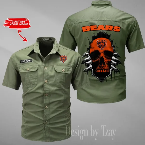 Chicago Bears Military Cargo Cotton Shirts New 2025 SPTMSSWS166 - Image 3