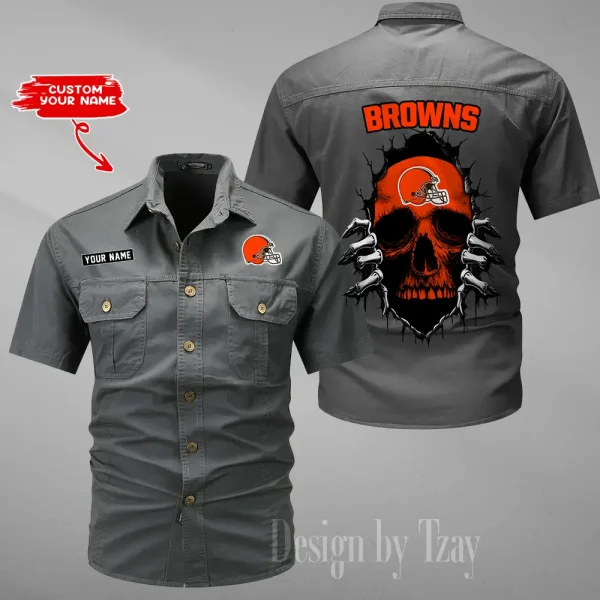 Cleveland Browns Military Cargo Cotton Shirts New 2025 SPTMSSWS168