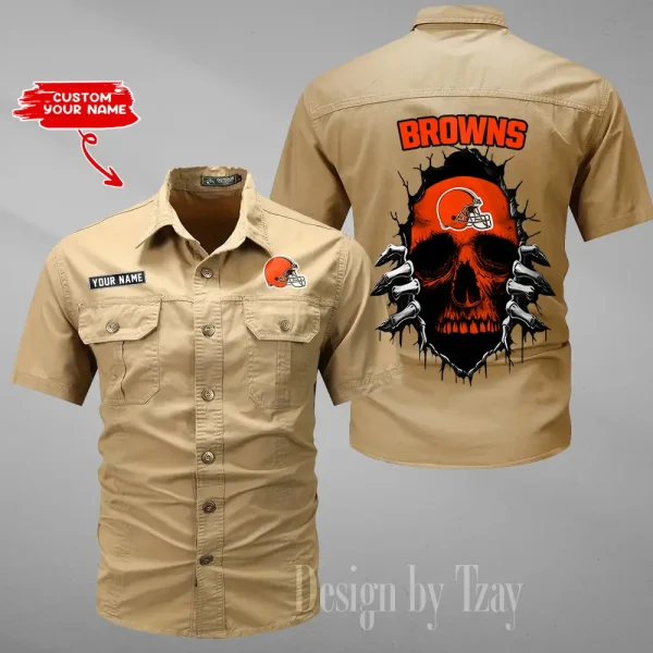 Cleveland Browns Military Cargo Cotton Shirts New 2025 SPTMSSWS168 - Image 2