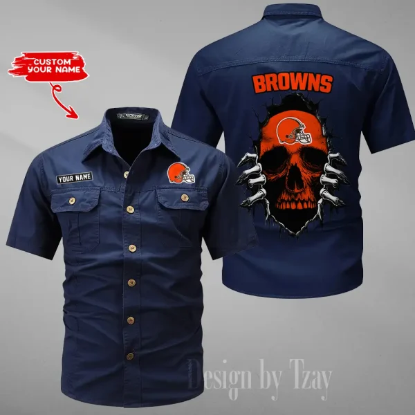 Cleveland Browns Military Cargo Cotton Shirts New 2025 SPTMSSWS168 - Image 3