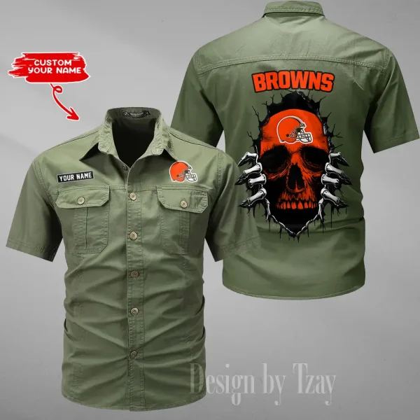 Cleveland Browns Military Cargo Cotton Shirts New 2025 SPTMSSWS168 - Image 4