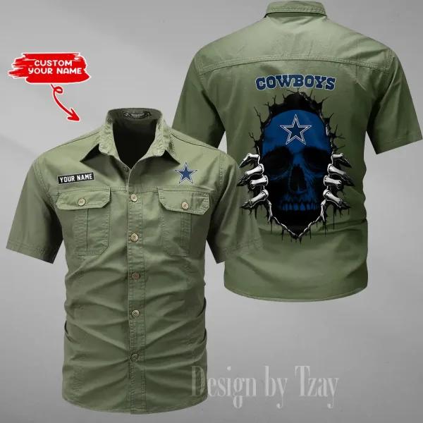 Dallas Cowboys Military Cargo Cotton Shirts New 2025 SPTMSSWS169