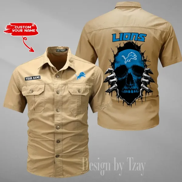 Detroit Lions Military Cargo Cotton Shirts New 2025 SPTMSSWS171 - Image 2