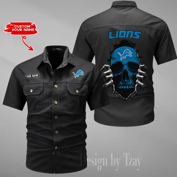 Detroit Lions Military Cargo Cotton Shirts New 2025 SPTMSSWS171 - Image 6