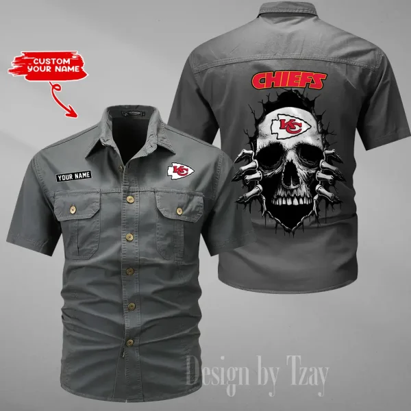 Kansas City Chiefs Military Cargo Cotton Shirts New 2025 SPTMSSWS176