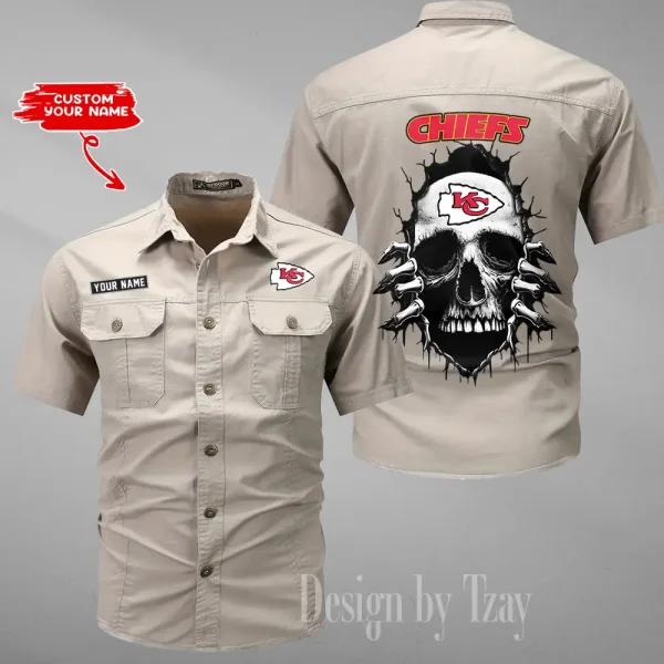 Kansas City Chiefs Military Cargo Cotton Shirts New 2025 SPTMSSWS176 - Image 5