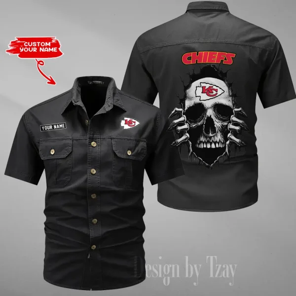 Kansas City Chiefs Military Cargo Cotton Shirts New 2025 SPTMSSWS176 - Image 6