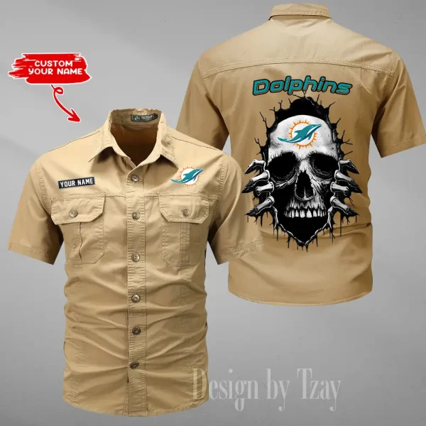 Miami Dolphins Military Cargo Cotton Shirts New 2025 SPTMSSWS180 - Image 2