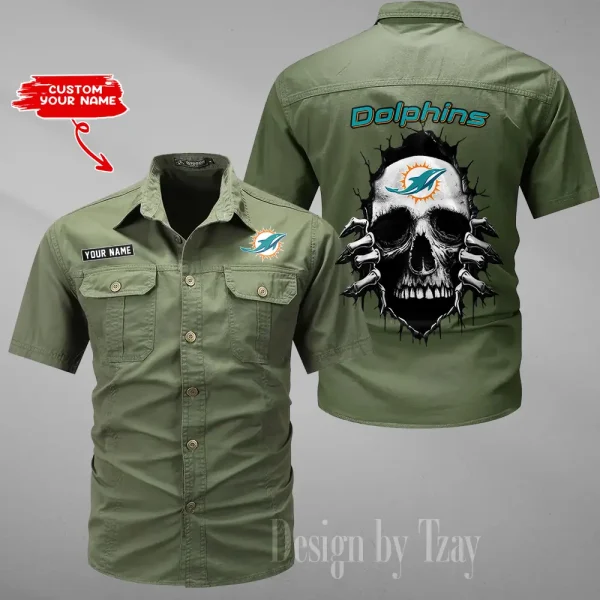 Miami Dolphins Military Cargo Cotton Shirts New 2025 SPTMSSWS180 - Image 4