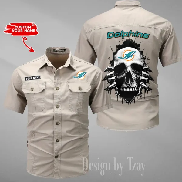 Miami Dolphins Military Cargo Cotton Shirts New 2025 SPTMSSWS180 - Image 5