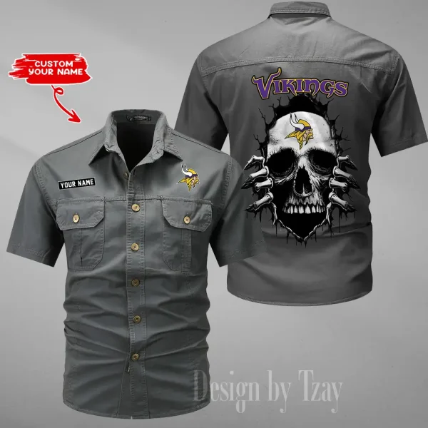 Minnesota Vikings Military Cargo Cotton Shirts New 2025 SPTMSSWS181