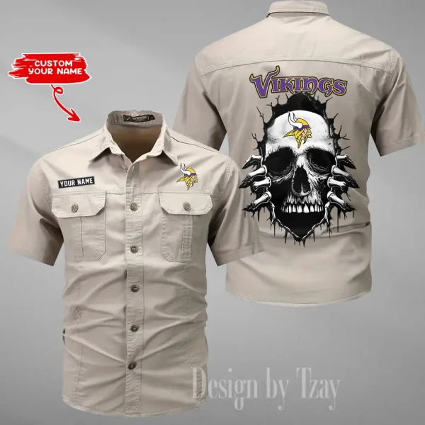 Minnesota Vikings Military Cargo Cotton Shirts New 2025 SPTMSSWS181 - Image 5