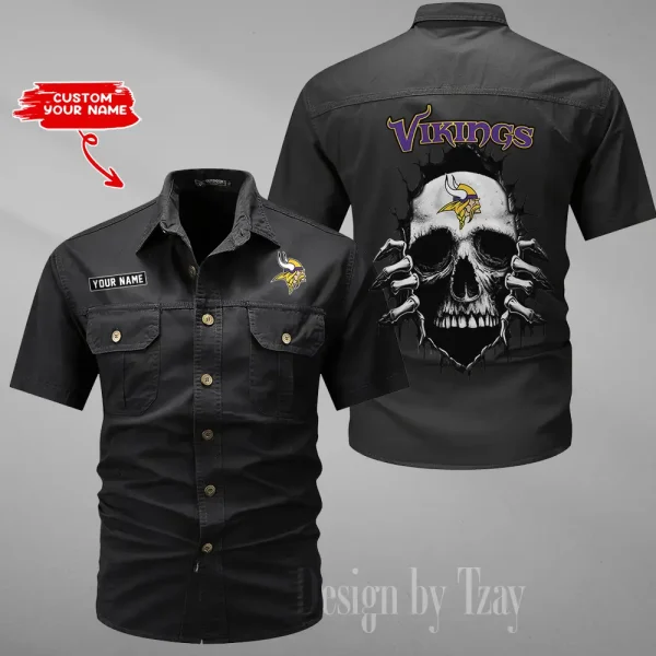 Minnesota Vikings Military Cargo Cotton Shirts New 2025 SPTMSSWS181 - Image 6