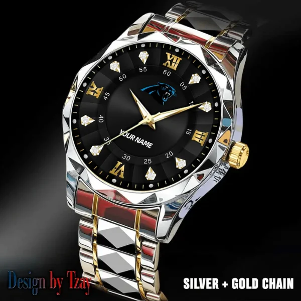 Carolina Panthers Business Watch For Men Automatic Mechanical Stainless Steel Band 2025 SPTDMW807 - Image 4