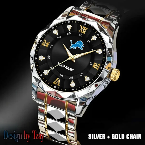 Detroit Lions Business Watch For Men Automatic Mechanical Stainless Steel Band 2025 SPTDMW813 - Image 3