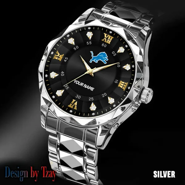 Detroit Lions Business Watch For Men Automatic Mechanical Stainless Steel Band 2025 SPTDMW813 - Image 5