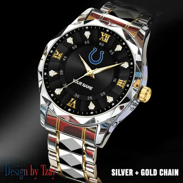 Indianapolis Colts Business Watch For Men Automatic Mechanical Stainless Steel Band 2025 SPTDMW816