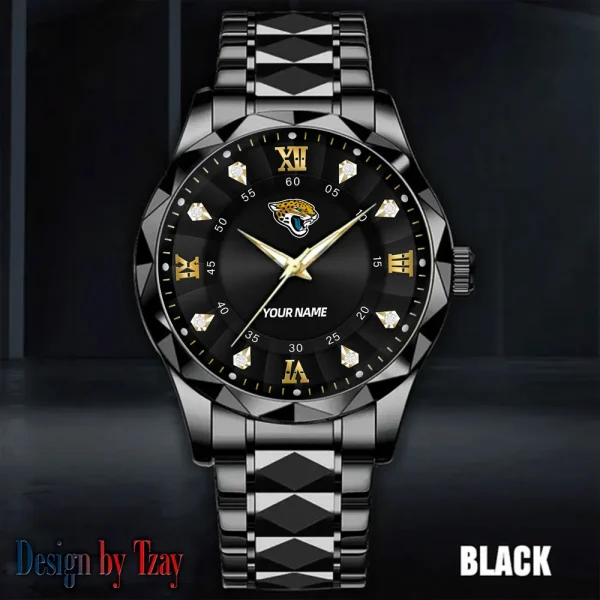 Jacksonville Jaguars Business Watch For Men Automatic Mechanical Stainless Steel Band 2025 SPTDMW817 - Image 2
