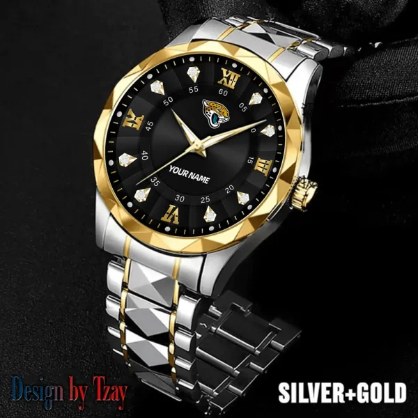 Jacksonville Jaguars Business Watch For Men Automatic Mechanical Stainless Steel Band 2025 SPTDMW817 - Image 4