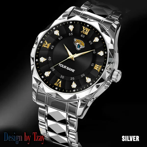 Jacksonville Jaguars Business Watch For Men Automatic Mechanical Stainless Steel Band 2025 SPTDMW817 - Image 5