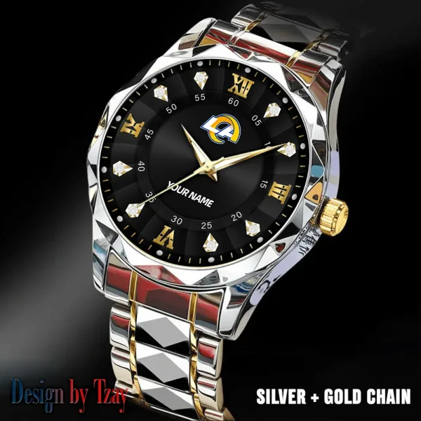 Los Angeles Rams Business Watch For Men Automatic Mechanical Stainless Steel Band 2025 SPTDMW821 - Image 3