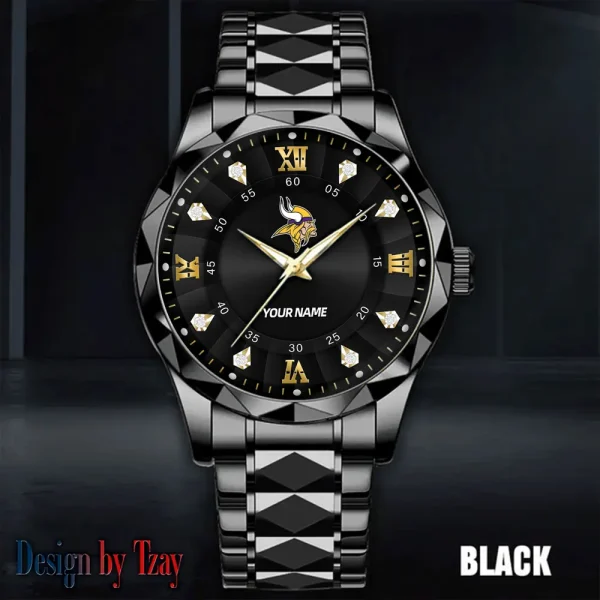 Minnesota Vikings Business Watch For Men Automatic Mechanical Stainless Steel Band 2025 SPTDMW823 - Image 5