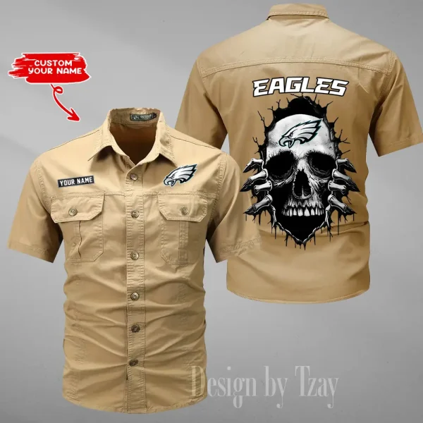 Philadelphia Eagles Military Cargo Cotton Shirts New 2025 SPTMSSWS186 - Image 4
