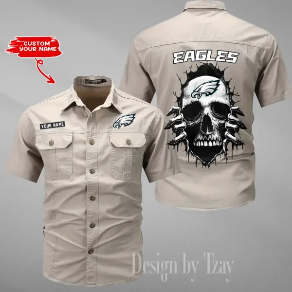 Philadelphia Eagles Military Cargo Cotton Shirts New 2025 SPTMSSWS186 - Image 6
