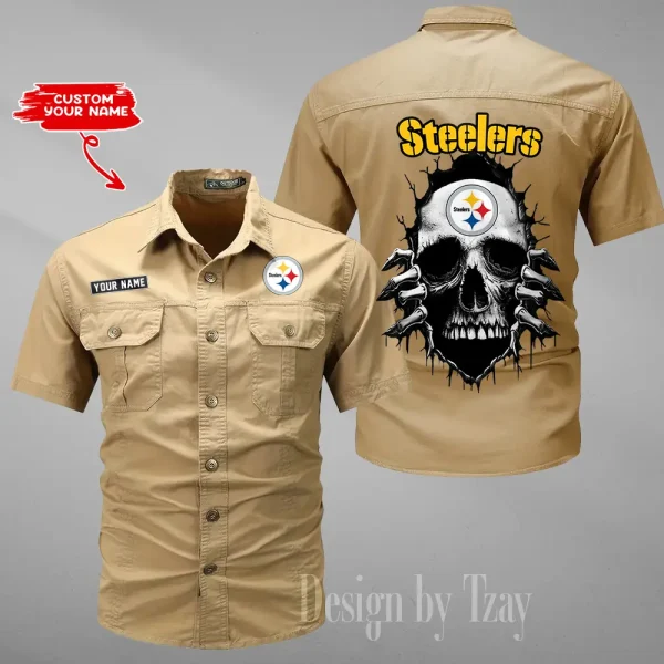 Pittsburgh Steelers Military Cargo Cotton Shirts New 2025 SPTMSSWS187 - Image 2