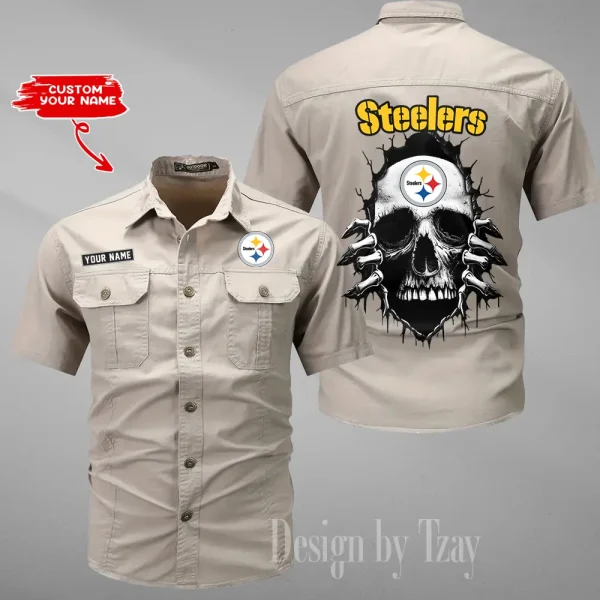 Pittsburgh Steelers Military Cargo Cotton Shirts New 2025 SPTMSSWS187 - Image 5