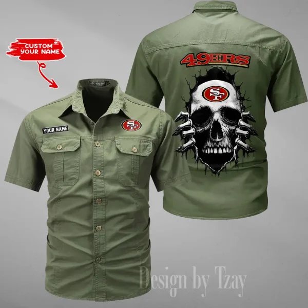 San Francisco 49ers Military Cargo Cotton Shirts New 2025 SPTMSSWS188 - Image 4
