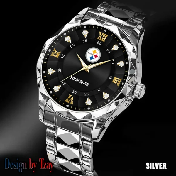 Pittsburgh Steelers Business Watch For Men Automatic Mechanical Stainless Steel Band 2025 SPTDMW830 - Image 3