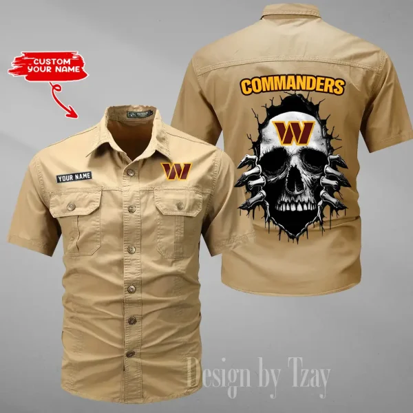 Washington Commanders Military Cargo Cotton Shirts New 2025 SPTMSSWS192