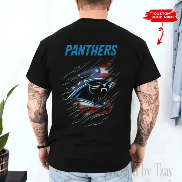 Carolina Panthers Men's 2D Printed T-shirt Fashion O-neck 2025 AZTS1444 - Image 2