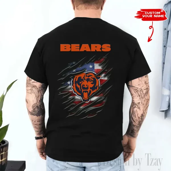 Chicago Bears Men's 2D Printed T-shirt Fashion O-neck 2025 AZTS1445 - Image 2