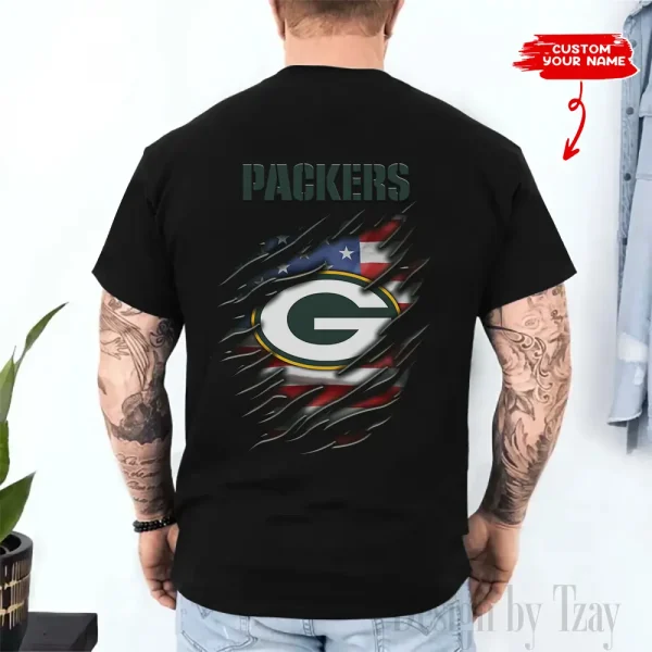 Green Bay Packers Men's 2D Printed T-shirt Fashion O-neck 2025 AZTS1451 - Image 2