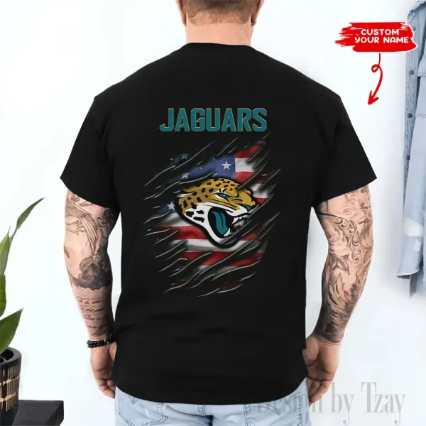 Jacksonville Jaguars Men's 2D Printed T-shirt Fashion O-neck 2025 AZTS1454 - Image 2