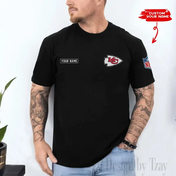 Kansas City Chiefs Men's 2D Printed T-shirt Fashion O-neck 2025 AZTS1455