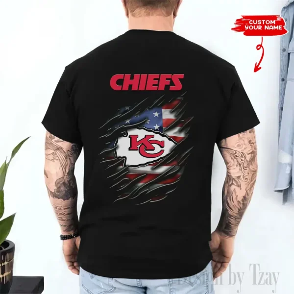 Kansas City Chiefs Men's 2D Printed T-shirt Fashion O-neck 2025 AZTS1455 - Image 2