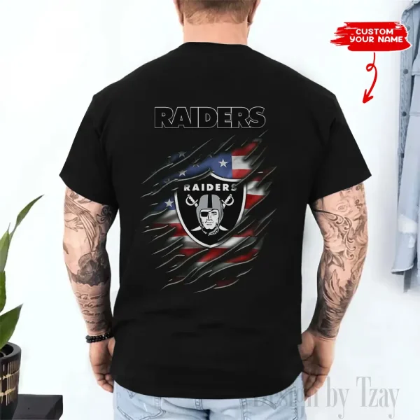 Las Vegas Raiders Men's 2D Printed T-shirt Fashion O-neck 2025 AZTS1456 - Image 2