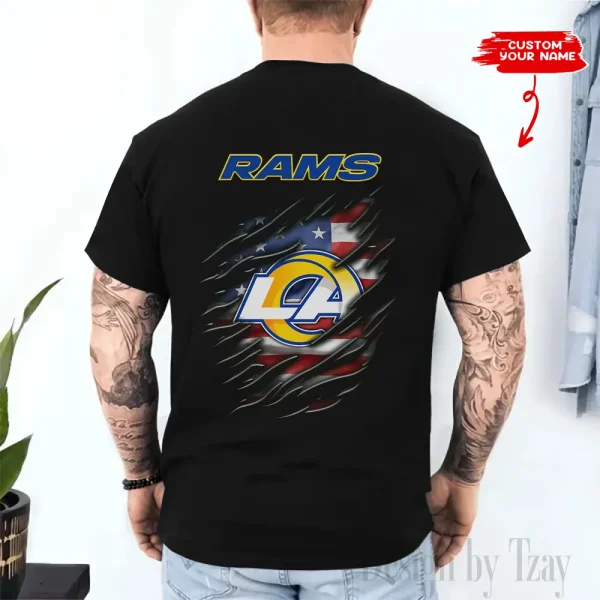 Los Angeles Rams Men's 2D Printed T-shirt Fashion O-neck 2025 AZTS1458 - Image 2